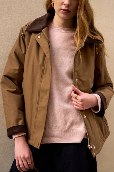 veste fourrée #couleur_camel
