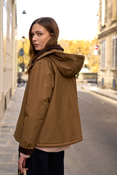 veste fourrée #couleur_camel