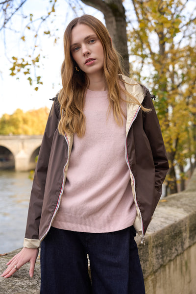imperméable réversible femme Laura Jo #couleur_choco