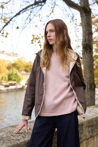 imperméable réversible femme Laura Jo #couleur_choco