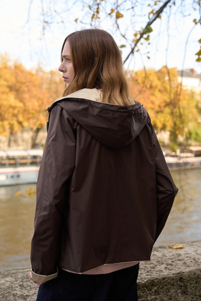 imperméable réversible femme Laura Jo #couleur_choco
