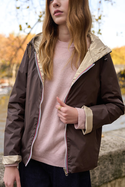 imperméable réversible femme Laura Jo #couleur_choco