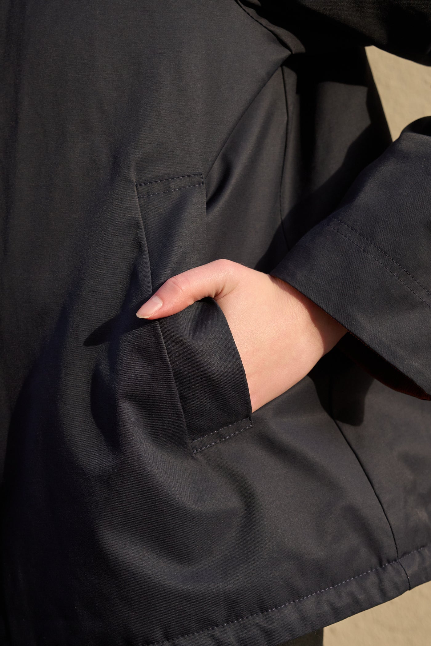 veste fourrée #couleur_marine