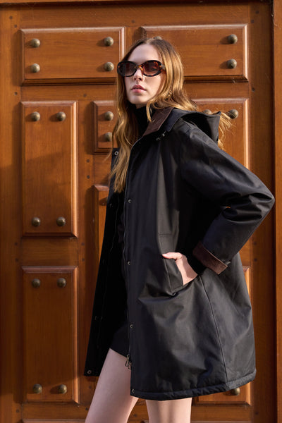 veste fourrée femme #couleur_noir