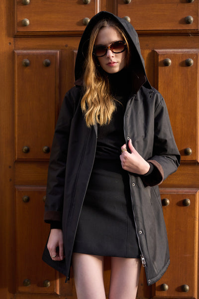 veste fourrée femme #couleur_noir