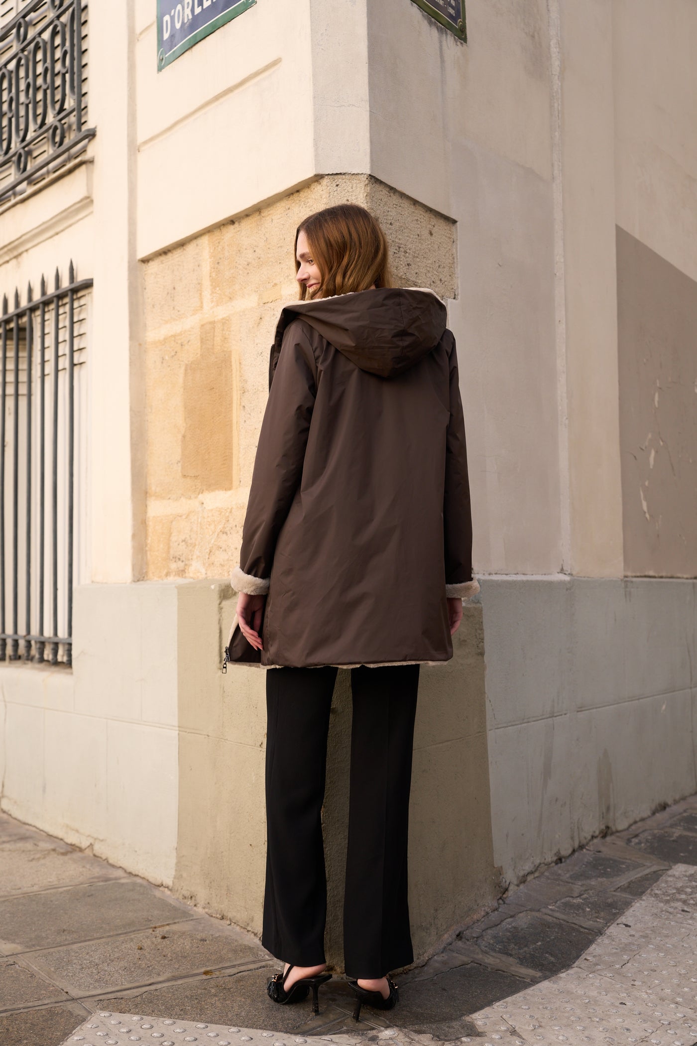parka chaude femme #couleur_choco-beige