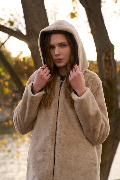 parka chaude femme #couleur_choco-beige
