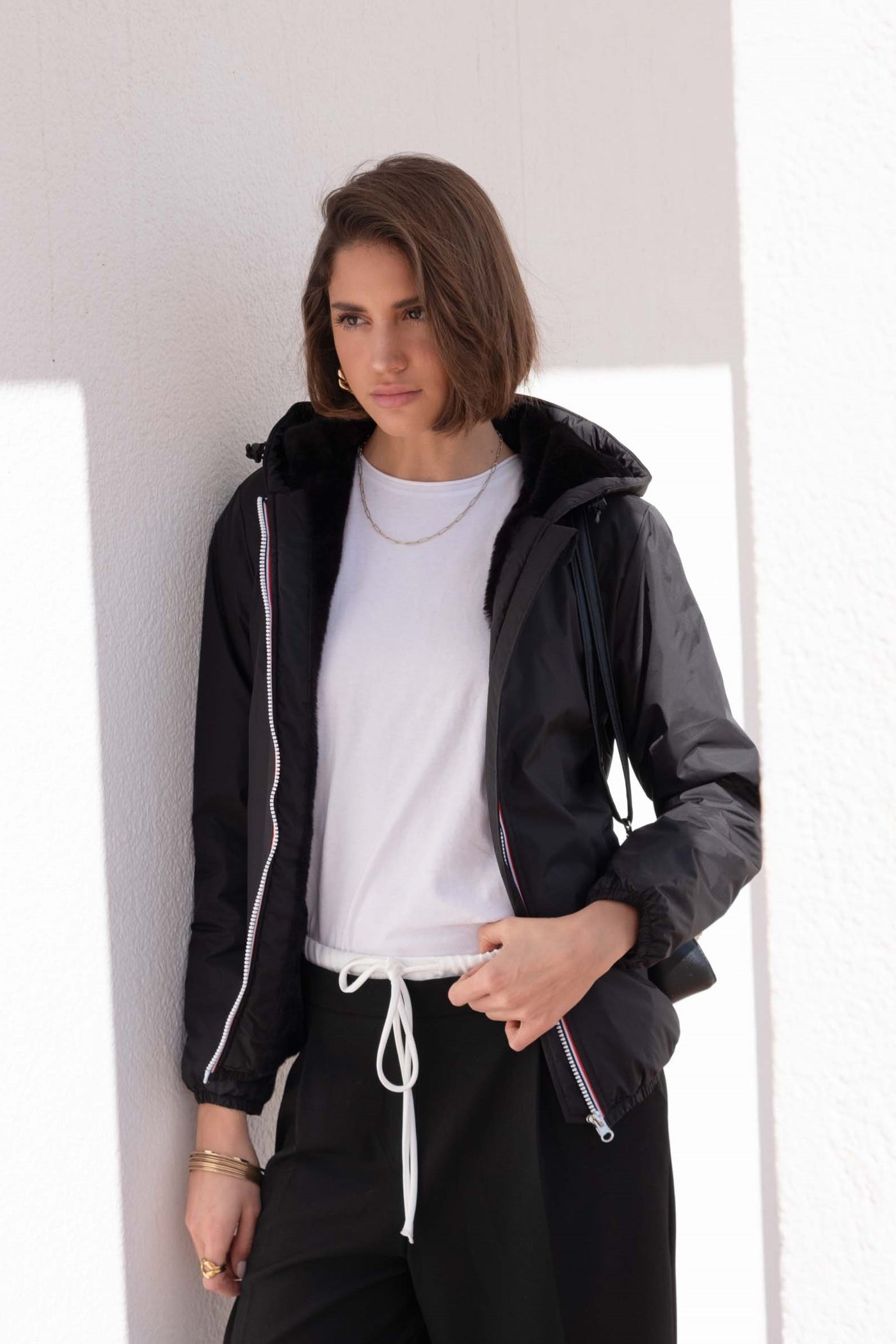 Imperméable fourré femme | Laura Jo #couleur_noir