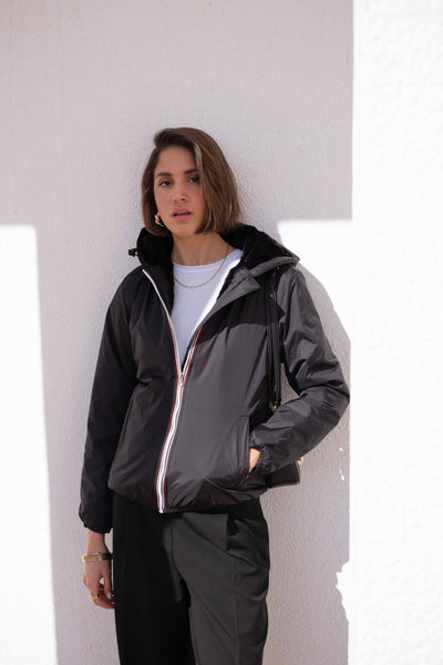 Imperméable fourré femme | Laura Jo #couleur_noir