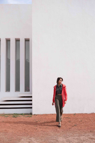 imperméable femme chic #couleur_corail