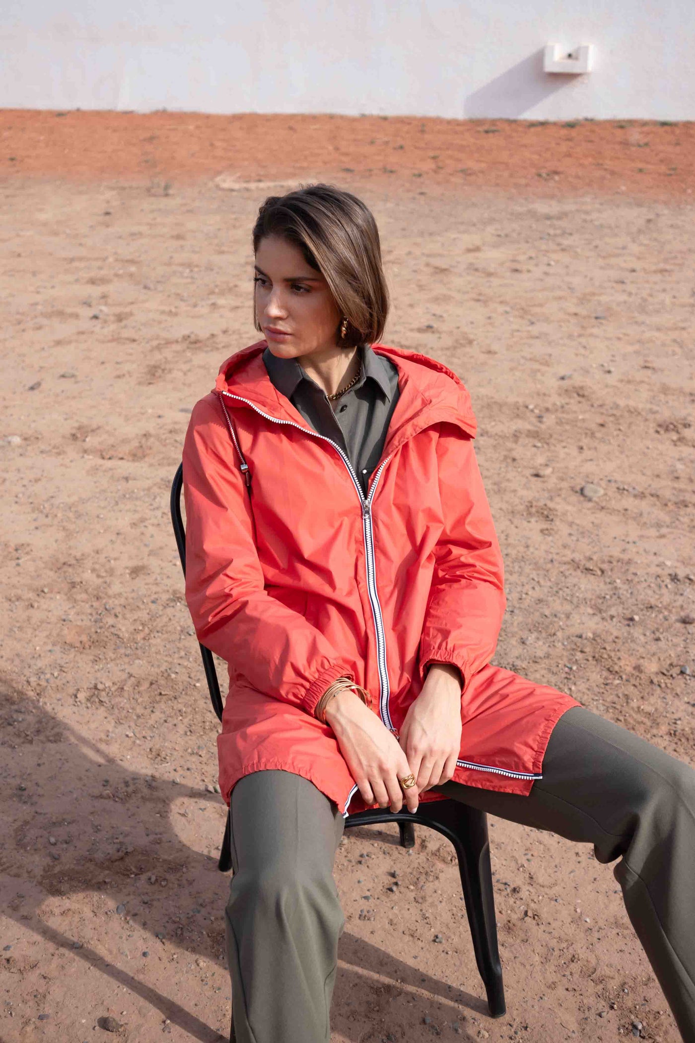 imperméable femme chic #couleur_corail