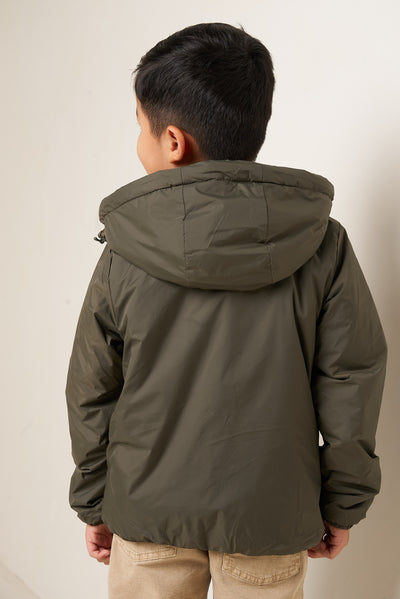 parka garcon hiver #couleur_kaki
