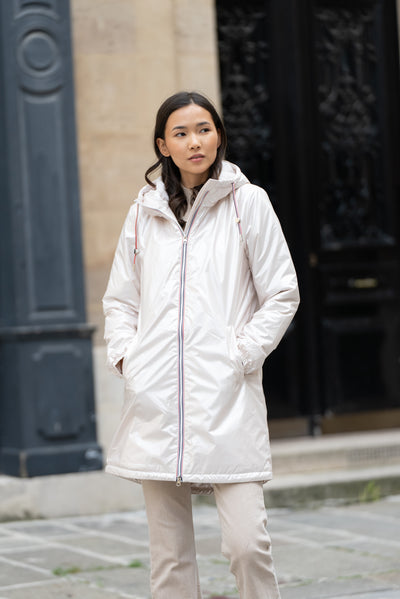 parka fourrée femme #couleur_nacre