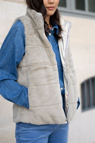 gilet sans manches femme #couleur_or