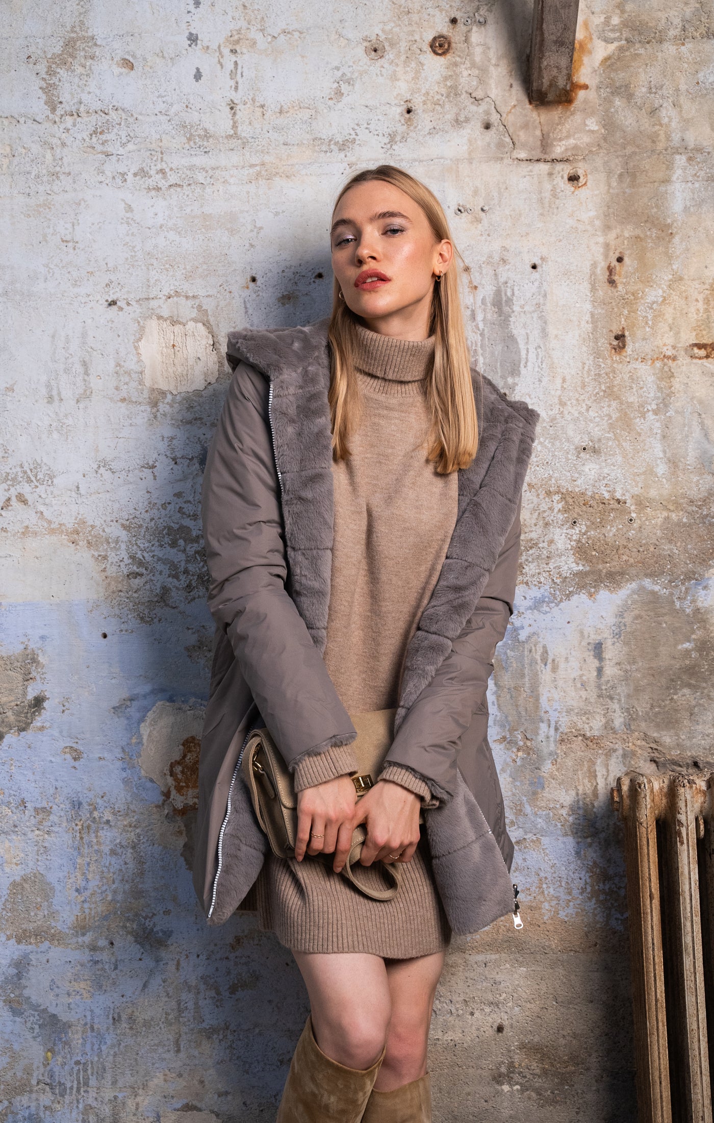 imperméable femme doublé #couleur_taupe