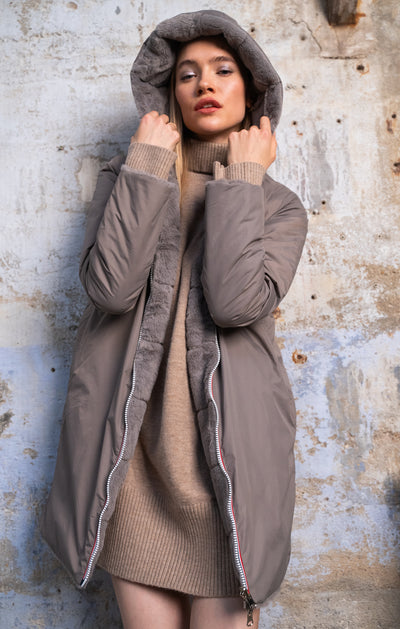 imperméable femme doublé #couleur_taupe