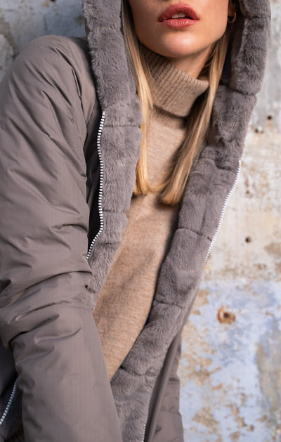 imperméable femme doublé #couleur_taupe