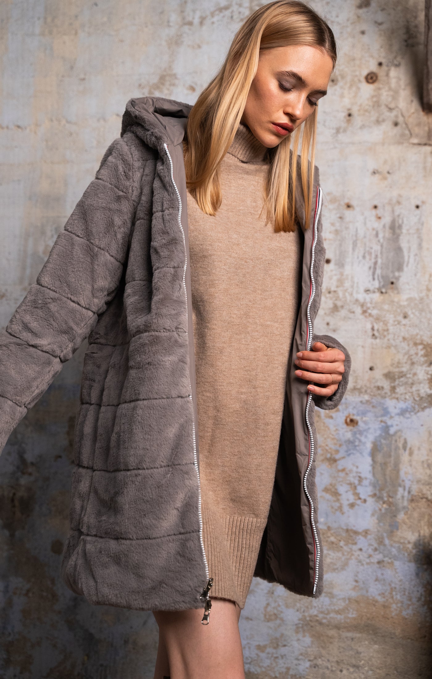 imperméable femme doublé #couleur_taupe