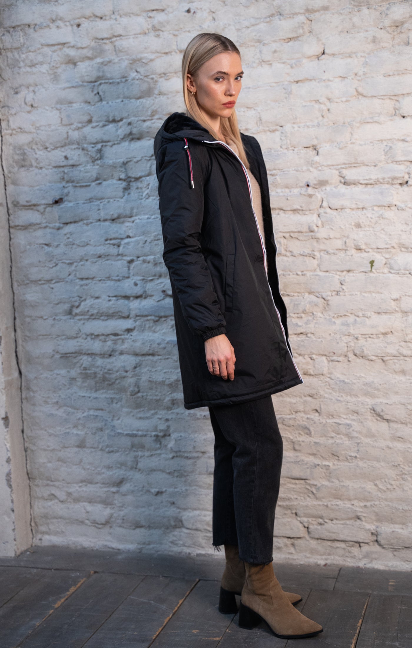 parka fourrée femme #couleur_noir