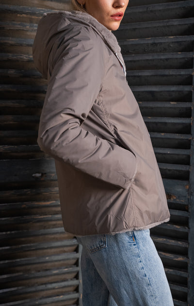 imperméable fourré #couleur_taupe