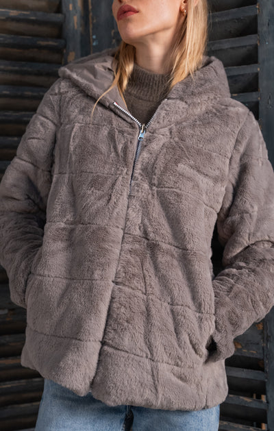 imperméable fourré #couleur_taupe