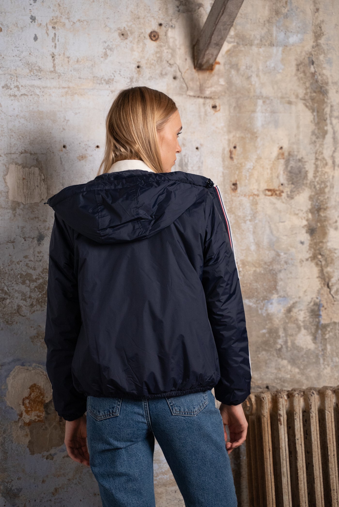 Imperméable fourré femme | Laura Jo #couleur_marine