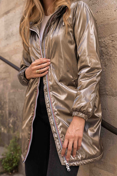 parka fourrée femme #couleur_bronze