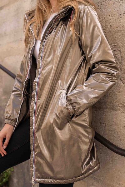 parka fourrée femme #couleur_bronze