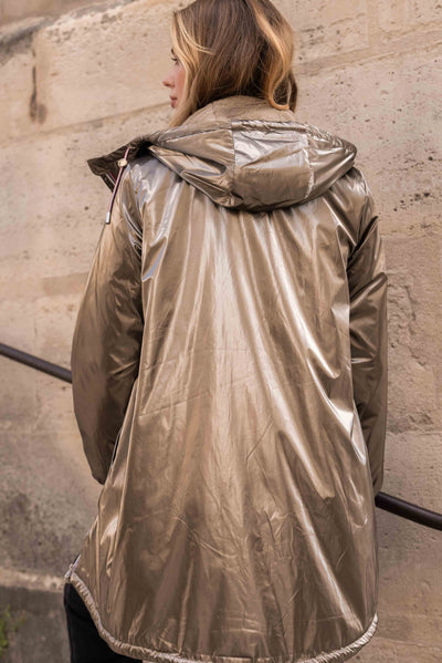 parka fourrée femme #couleur_bronze