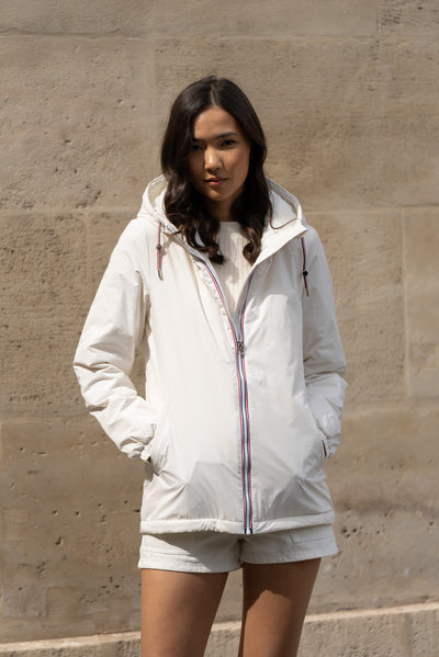 Impermeable fourré femme #couleur_blanc