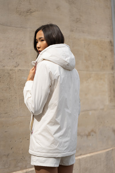 Impermeable fourré femme #couleur_blanc