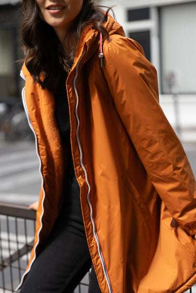 parka fourrée femme #couleur_brique