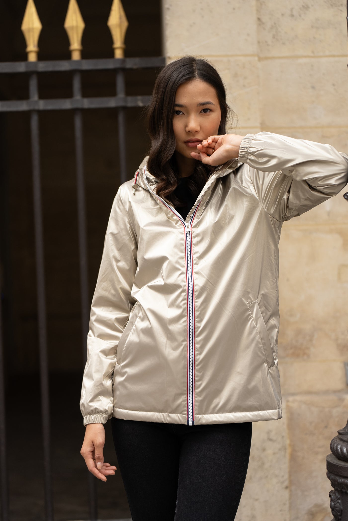 Impermeable fourré femme #couleur_or