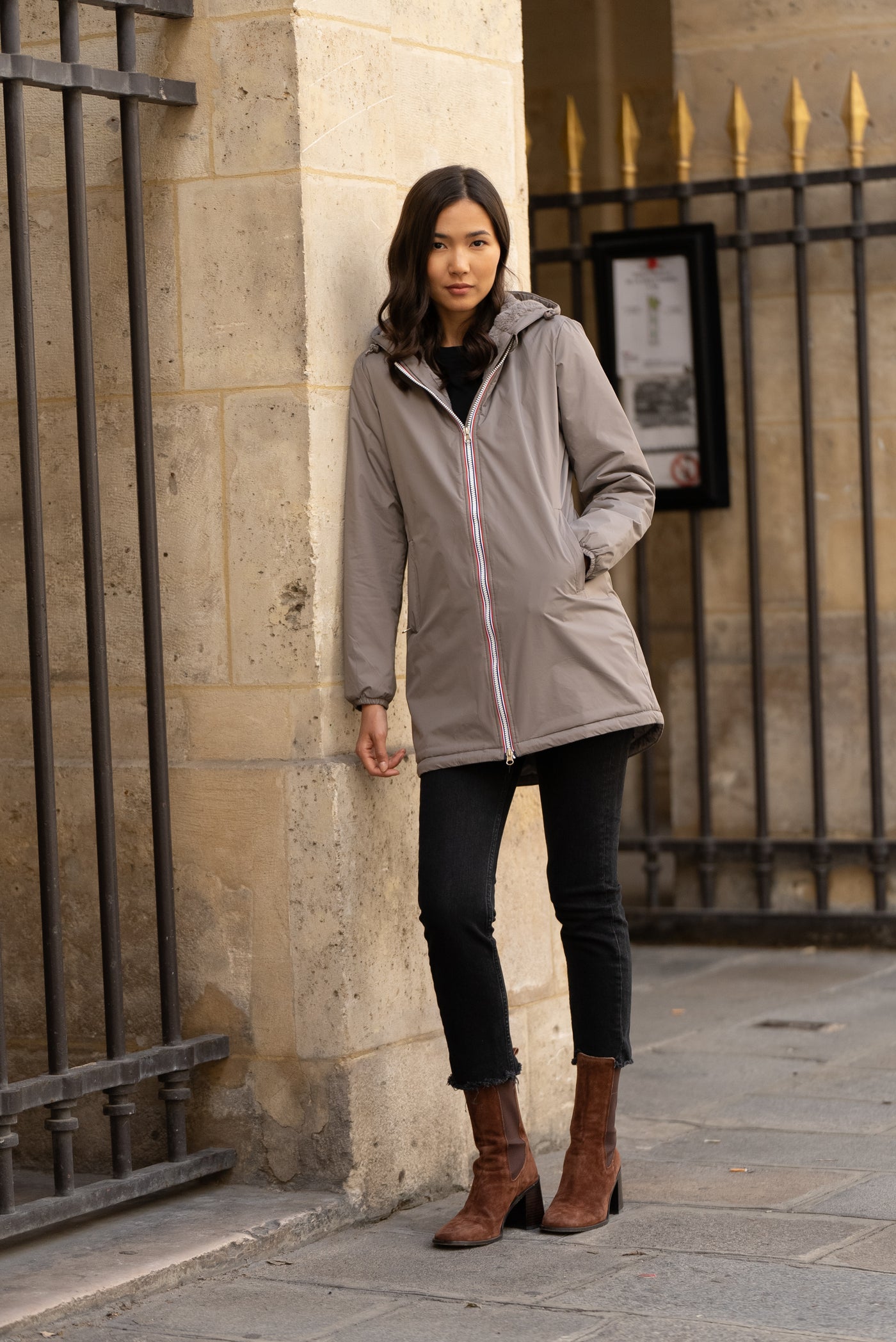 Imperméable fourré long