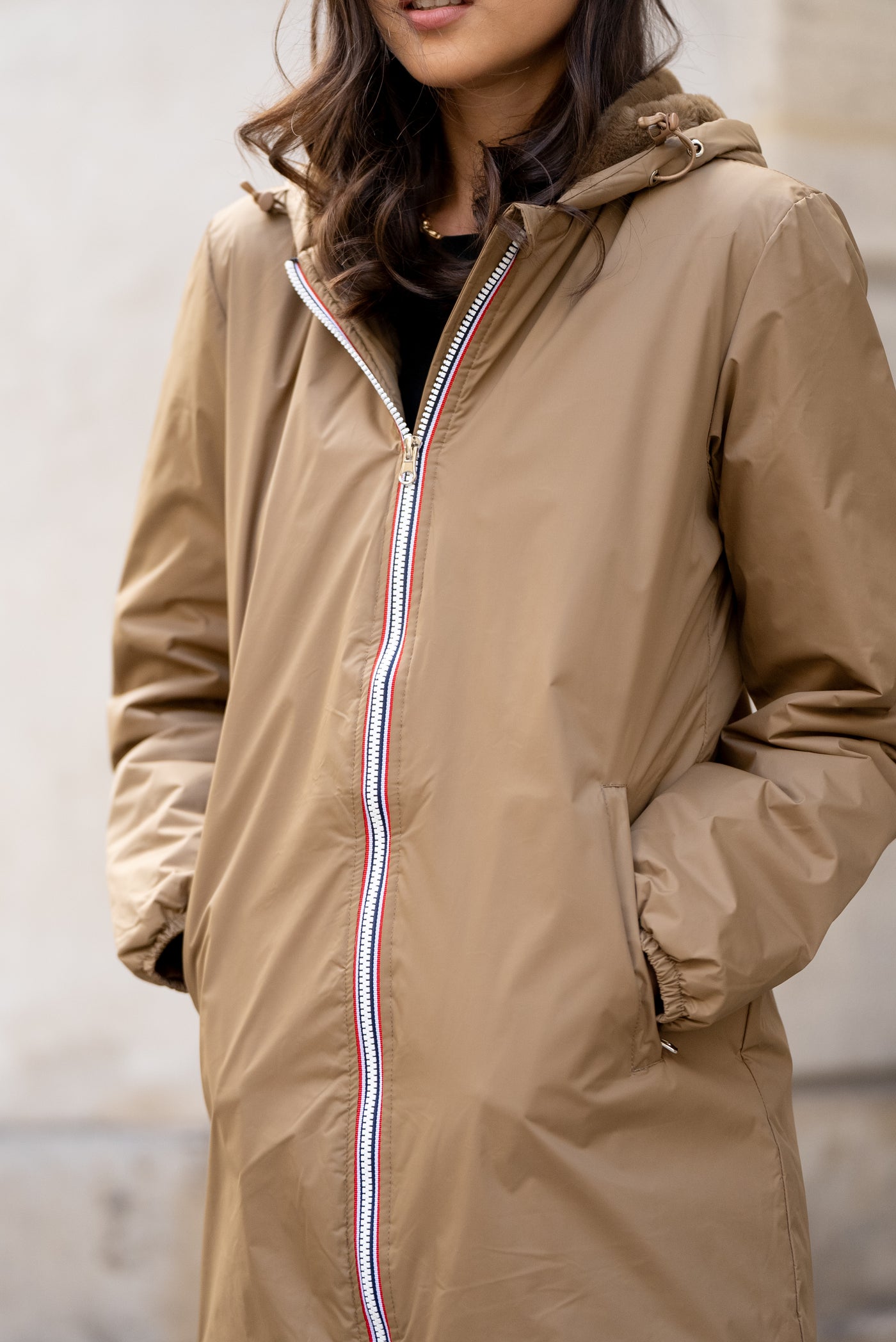 Imperméable fourré long