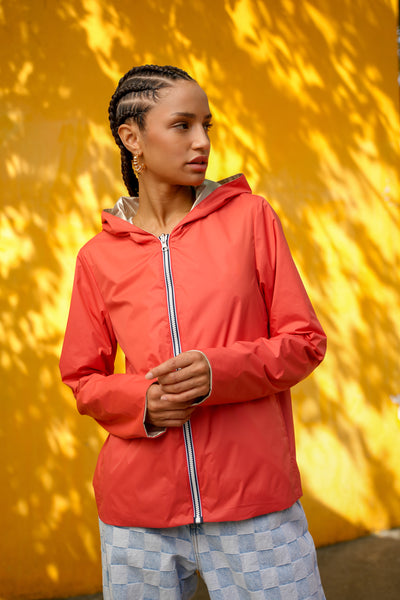 imperméable réversible femme Laura Jo #couleur_corail