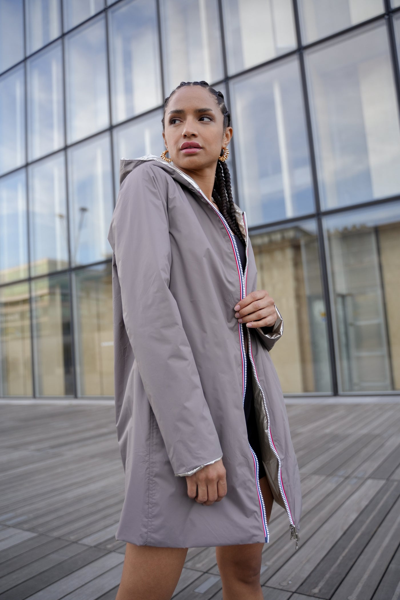 Imperméable réversible | Laura Jo #couleur_taupe