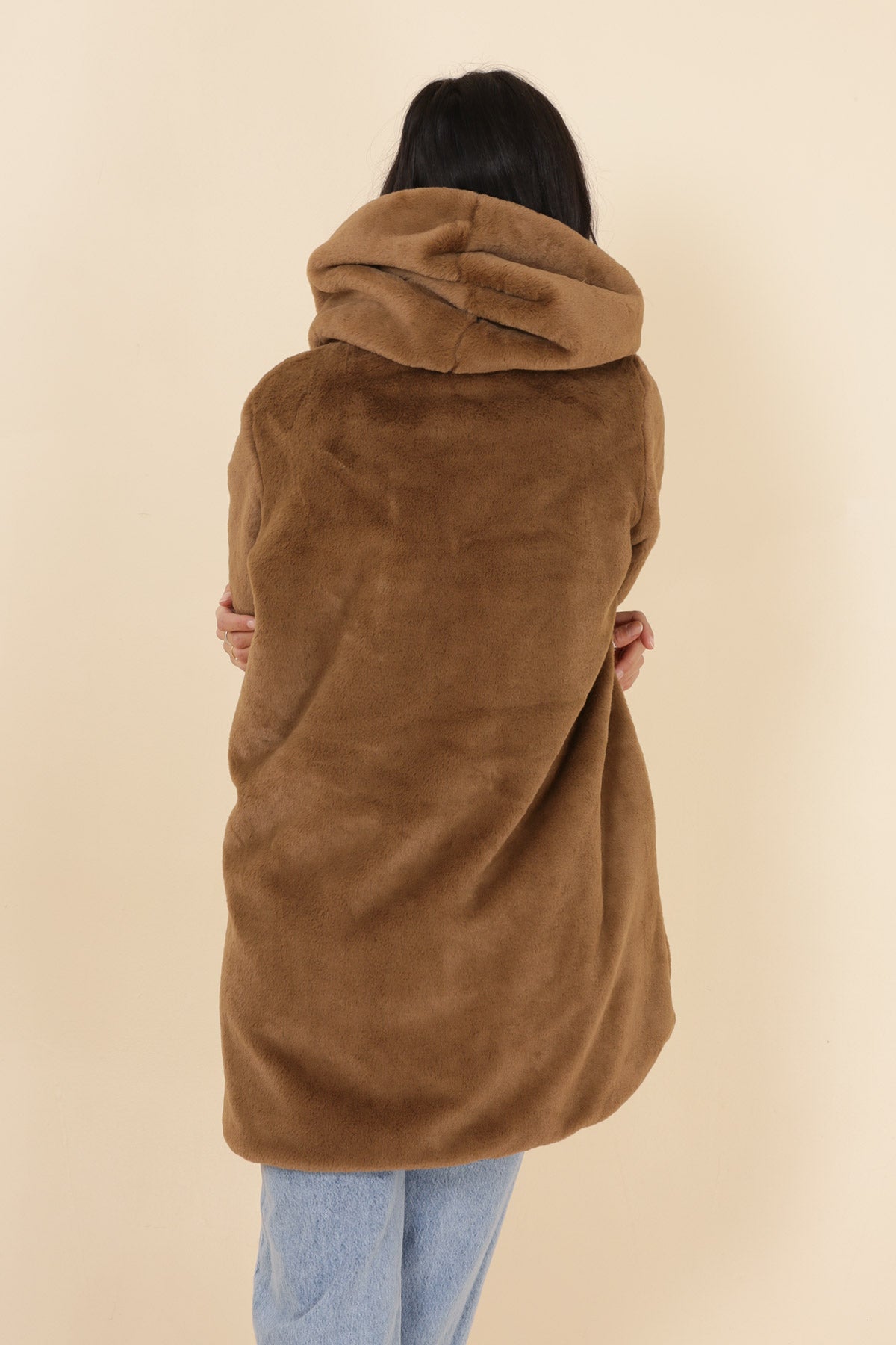 imperméable réversible fourré Laura Jo #couleur_camel