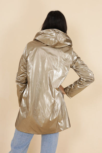 imperméable réversible fourré Laura Jo #couleur_bronze