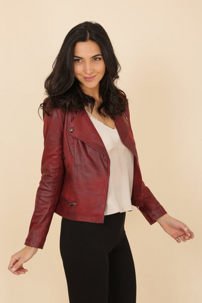 Vestes femmes demi saison Laura Jo #couleur_bordeaux