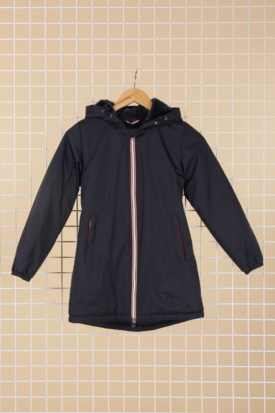 parka fourrure enfant #couleur_marine