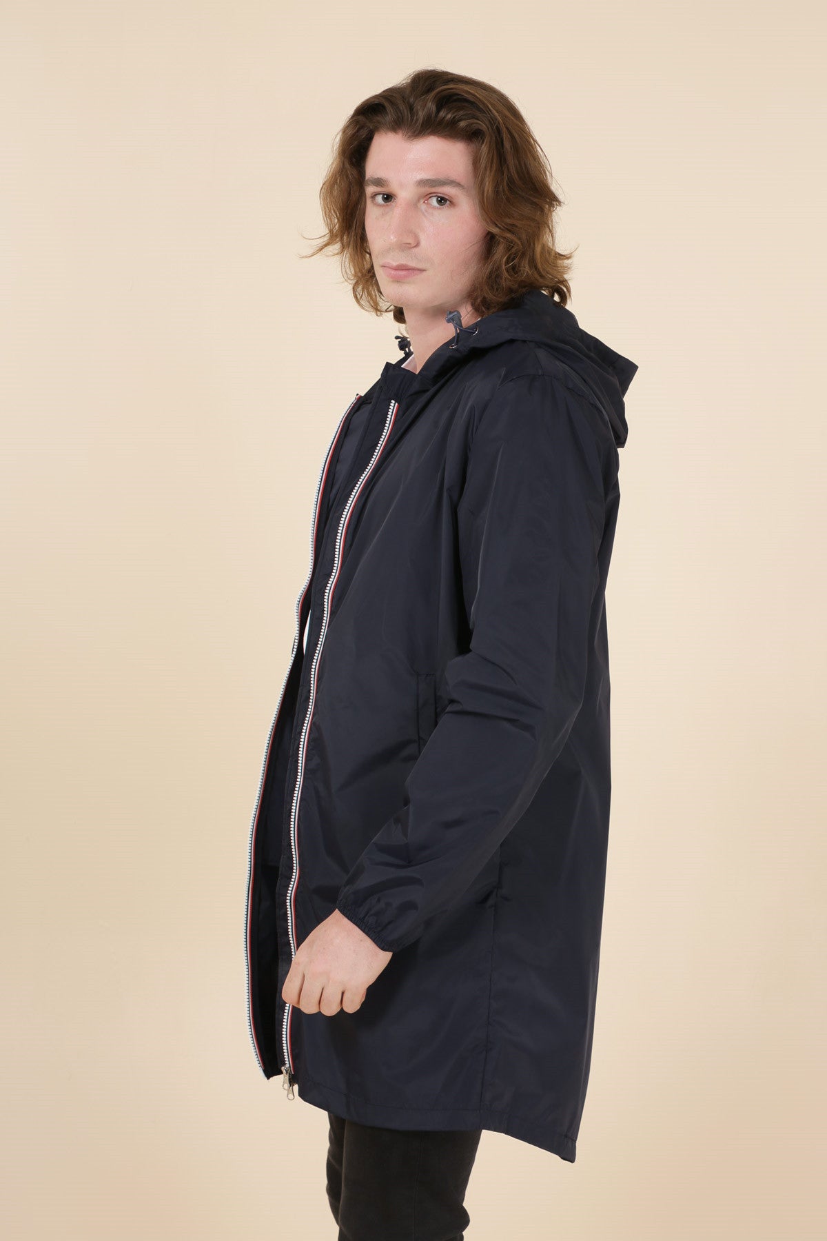 Manteau Long Homme Imperméable Marine