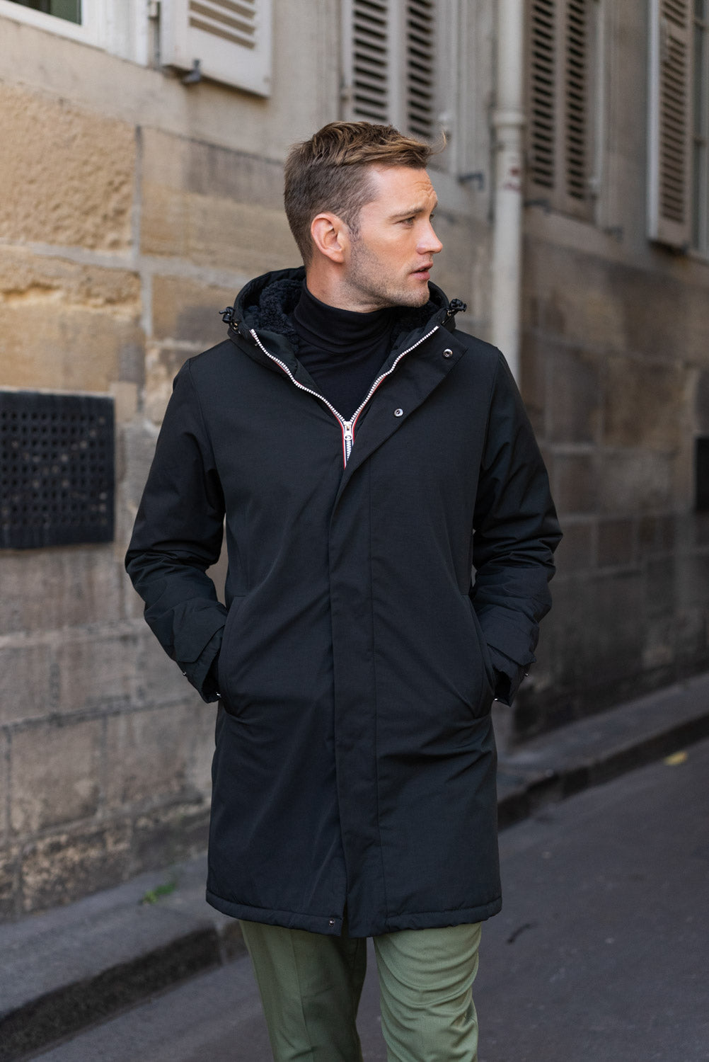 veste parka longue homme