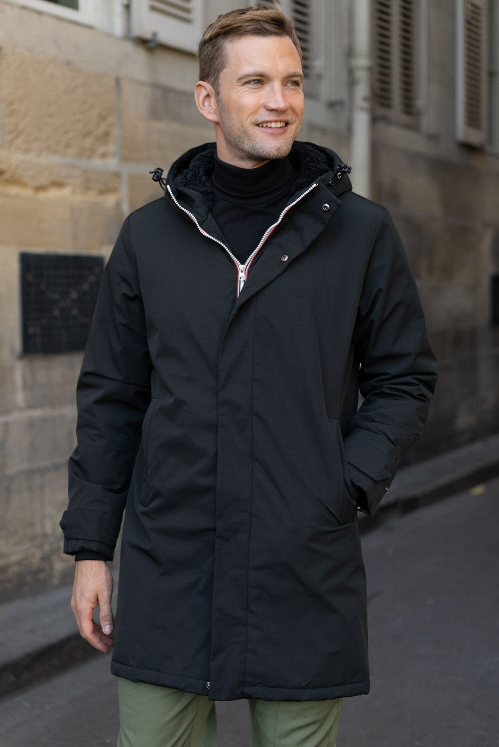 Parka longue homme #couleur_noir