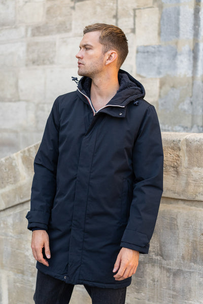 Parka longue homme #couleur_marine