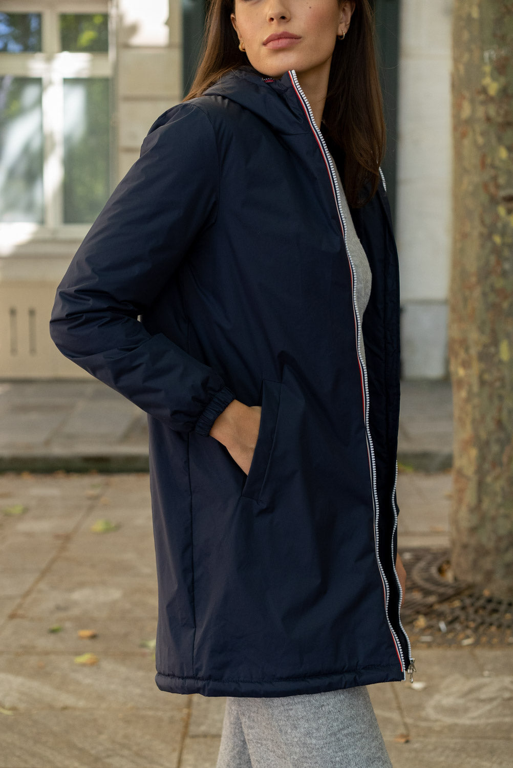 parka fourrée femme #couleur_marine