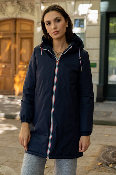 parka fourrée femme #couleur_marine