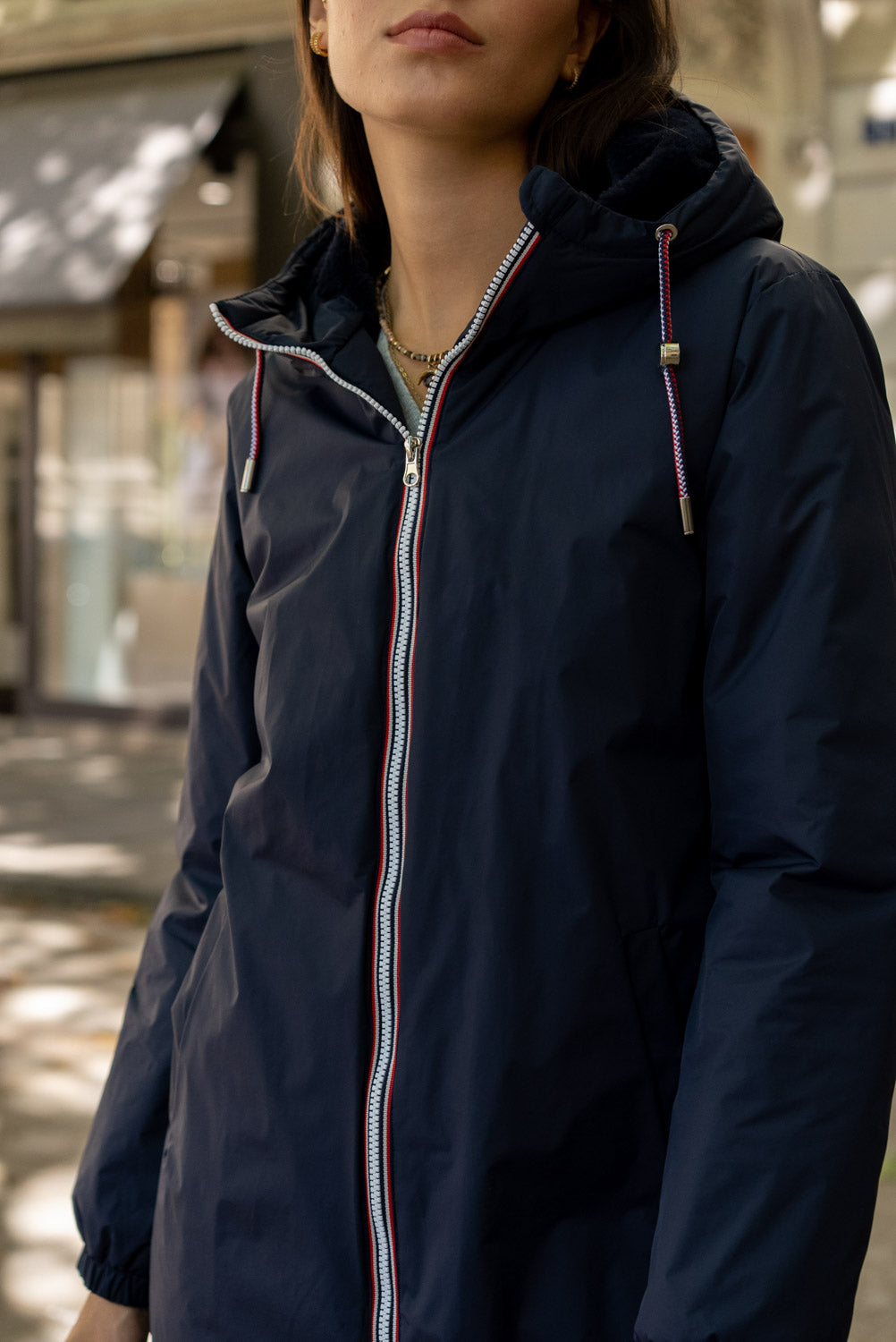 parka fourrée femme #couleur_marine