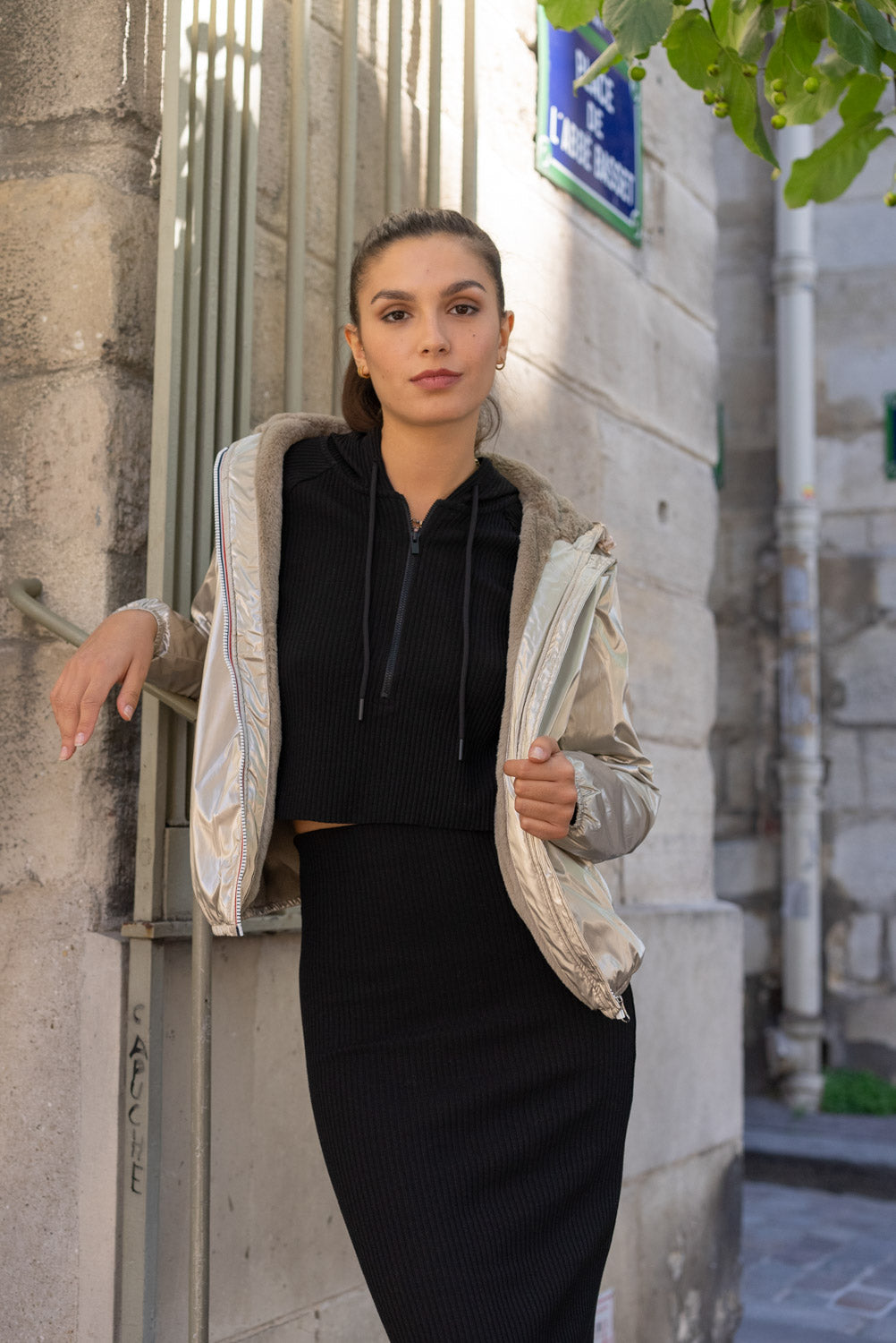 Imperméable fourré femme | Laura Jo #couleur_or