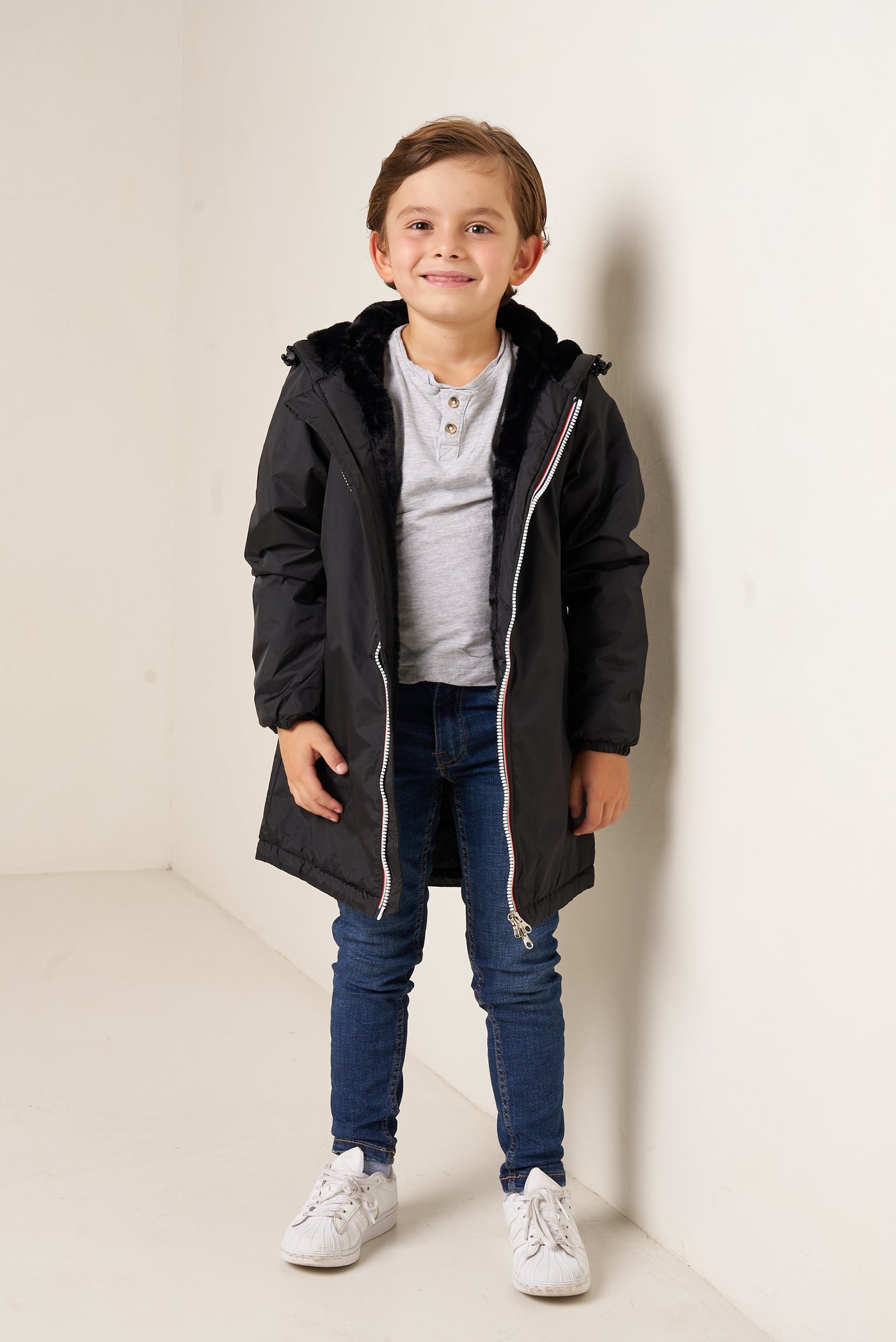 parka fourrure enfant #couleur_noirparka fourrure enfant #couleur_noir